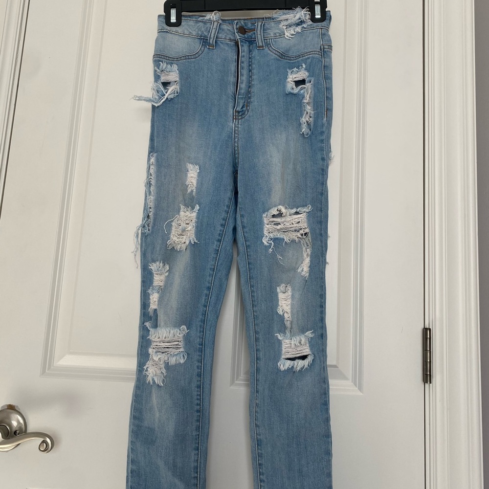 Fashionova distressed skinny jeans